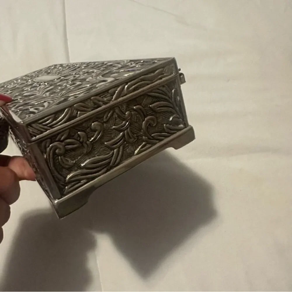 Vtg Godinger Silver 1992 Velvet-Lined Jewelry Box 9x4x2 | Quiet Luxury Decor